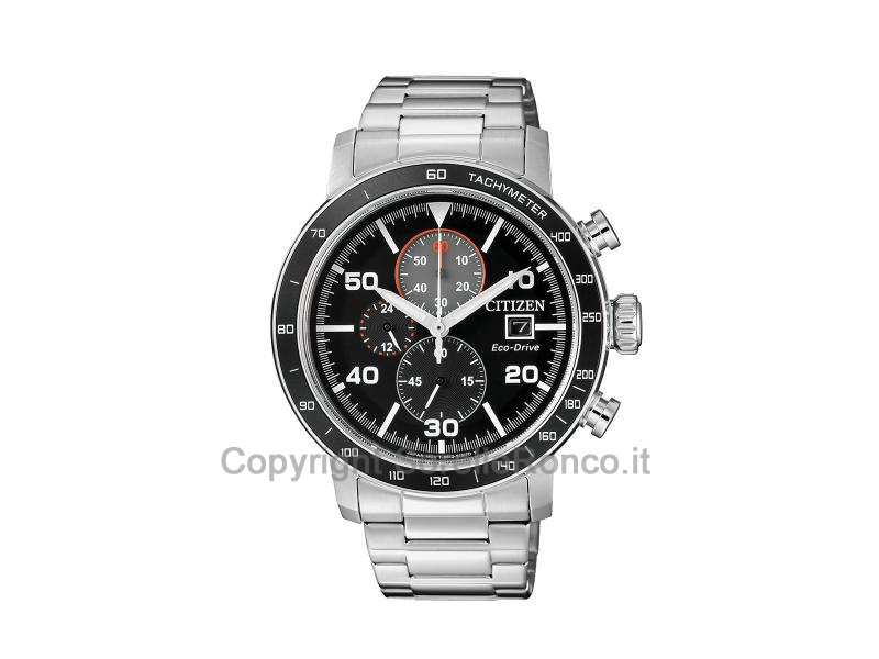 OROLOGIO CITIZEN CRONO LUNETTA NERA 44MM